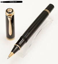 Pelikan Rollerball R800 / R 800 in schwarz-gold - mit Old Style Gold Top Cap