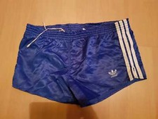 Adidas Glanz Nylon Shorts, Größe 6, blau/weiß Gayle Sprinter Vintage Sporthose