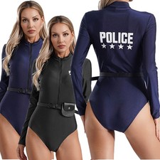 Damen Bodysuit Polizei Kostüm