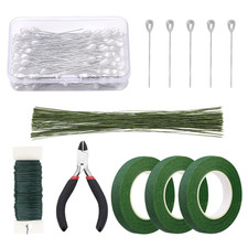 Blumenband,1,2 cm Breites Floristenband Grün - 0,3 mm Umreifungsband für Garten 