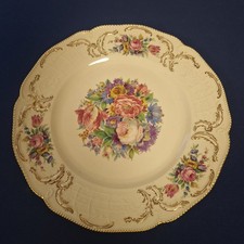 Schöner alter Teller Rosenthale Ivory Bavaria mit Blumenmuster
