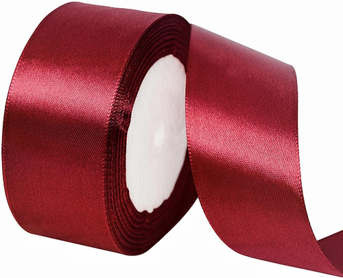 Satinband rotwein 40mm - satinband, 40mm,