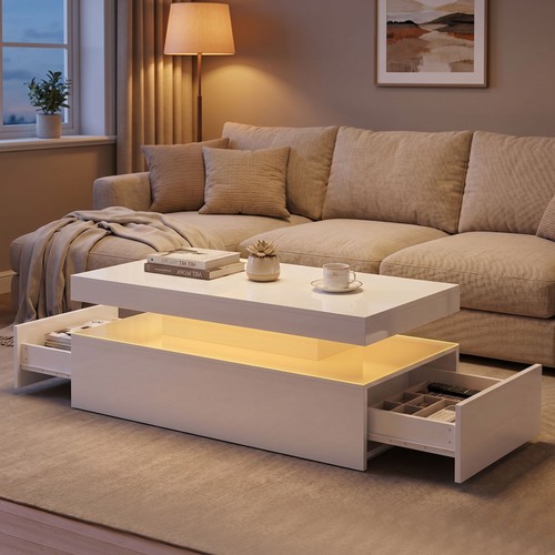Homcom couchtisch hochglanz - couchtisch,