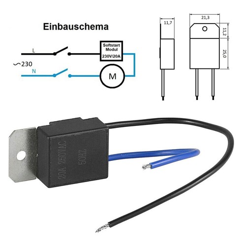 Sanftanlauf modul 230v bis - modul, 20a