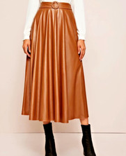 Pu Lederrock Gr.M 38 40 leder rock kunstleder leichter lackglanz