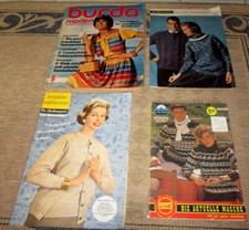 4 Original Modezeitschriften, Kataloge, Burda, Die Schachenmayrin 1950er Jahre