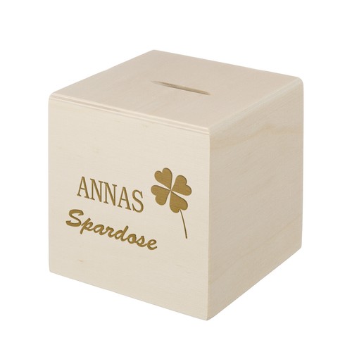 Holzspardose mit