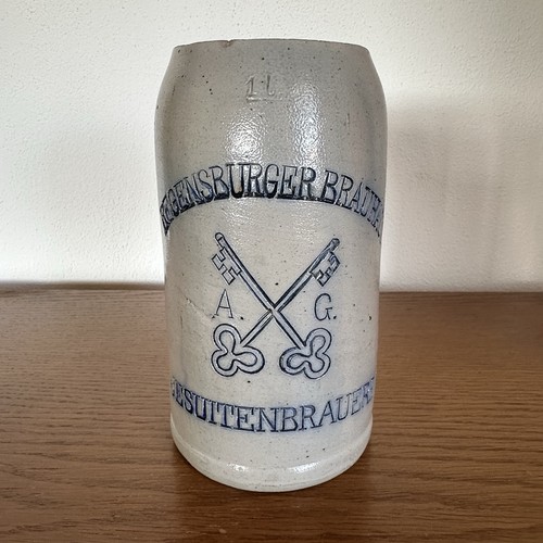 Antiker steinzeug bierkrug - steinzeug,