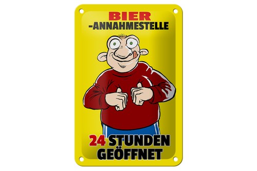 Blechschild alkohol 12x18cm - blechschild,
