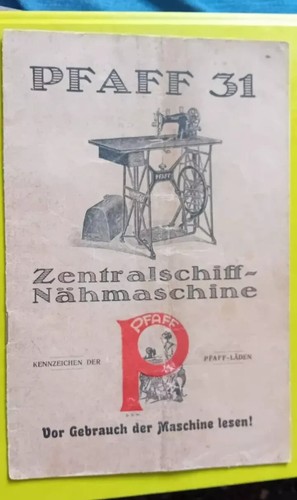 Orig gebrauchsanweisung pfaff - orig.,