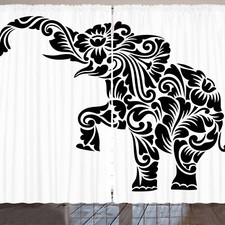 Elefant Rustikale Gardine