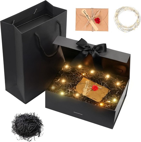 Geschenkbox mit deckel schwarz - mit,