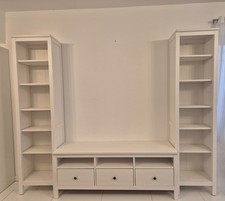 HEMNES TV-Möbel Kombination von IKEA – weiß gebeizt (245×197 cm)