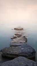 Fototapete VLIES-SCHRITTSTEIN-(6364SL)-Vertikal Tapete-Ozean Himmel Sonne XXL