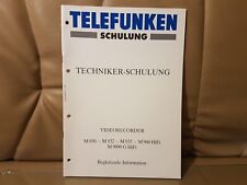 Telefunken M930 / M932 / M935 / M 960 / M 9090 G Hifi Techniker Schulung