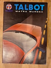 Original Talbot Matra Murena Prospekt italienisch Brochure italiano 1981