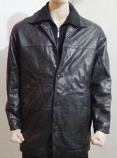 Lammnappa Ledermantel schwarz