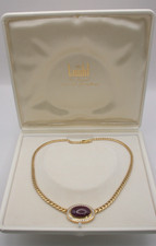 feines - Collier Gelbgold 750 m. Diamanten / Rubin - Juwelier Leicht im Etui