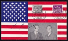 Erinnerungskarte Besuch John F. Kennedy Berlin 1963 mit Autogramm & Briefmarken