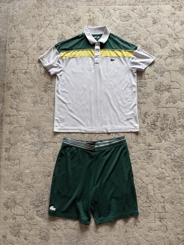 Lacoste anzug weiß grün l - lacoste,
