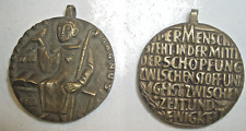 Albertus Magnus 1980 / 1280 Medaille Reliefbild von Egino Weinert Bronze Der Men