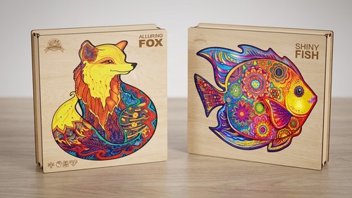 Fisch fuchs puzzle holz - x, a3