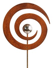 Rost gartenstecker spirale mit - rost,