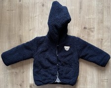 Steiff Jacke Dunkelblau, Größe 80 Fleecejacke teddy Plüsch