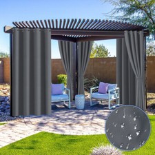 Outdoor Vorhang Pavillon Oben mit Ösen Thermo Pergola Vorhange Außen Wasserdicht