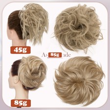 Gelockt Haarteil Wie Echthaar Dutt Haargummi Haarverlängerung Wrap Hair Bun 85g