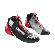 Neu OMP Fahrerschuh ONE EVO X R Schwarz/Rot (FIA) (41)