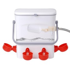 MUYIRTED Große Hühner Wassertränke 9L | Automatischer Geflügel Wasserfutterautomat |