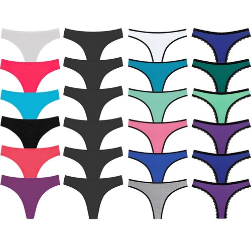 6er pack damen baumwoll tanga - 6er,