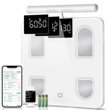 Arboleaf Körperfettwaage mit Handsensoren, Körperanalyse & App - 180kg - 26 Körp