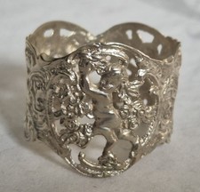 Ring Silber 835 Vintage Antik Tuchring Serviettenring Rose Engel 8 Durchbruch