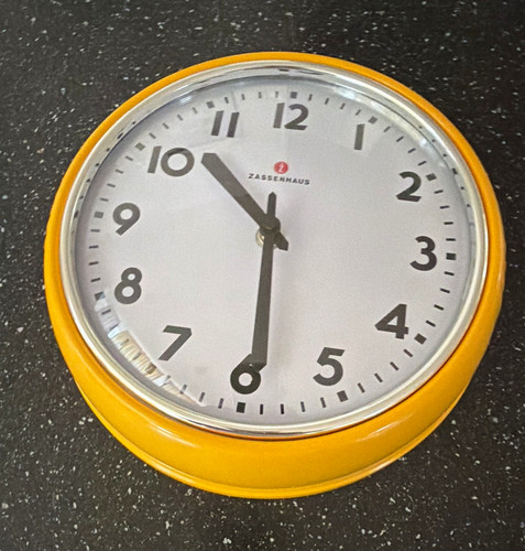 Zassenhaus wanduhr rund gelb - rund,
