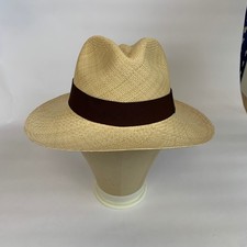 Seconds - Panamahut Handmade In Ecuador. Fedora Style. Natur. Größe 55cm.