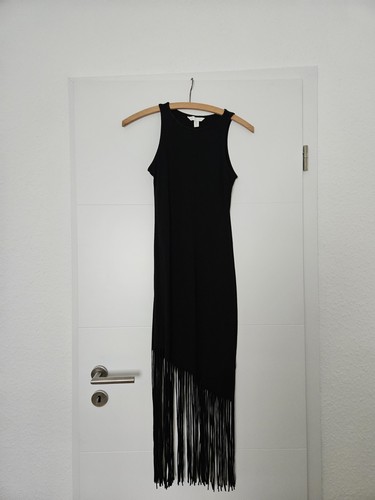 Schwarzes fransenkleid - h&m,,