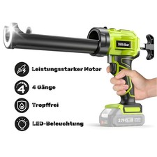 TaskStar Akku Kartuschenpresse Kartuschenpistole Silikonpistole 4-Gang 300-ml