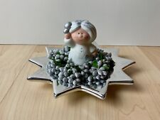 Deko Weihnachten Engel auf silber Stern und Kranz, von Nanu-Nana