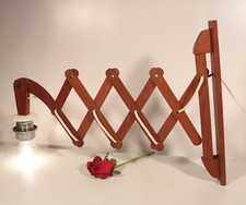 ausziehbare SCHERENLAMPE TEAK WEGNER JUHL ÄRA danish 60er vintage design