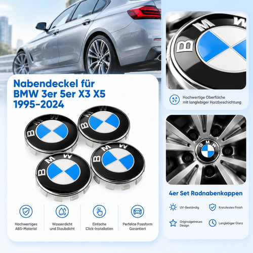 68mm radnabendeckel für bmw - radnabendeckel,