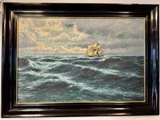 Marinemaler, Öl auf Leinwand