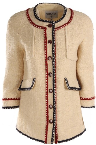 Chanel wolljacke creme - chanel, fr