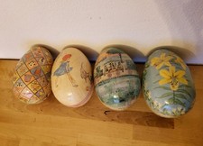 4 Schöne Papp-Osterei zum befüllen "Läcker-li-Huus" Schweiz von Künstlern bemalt