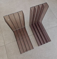 2 LP Schallplattenständer Halter Transparent Grau Stellen Aufhängen gebraucht