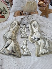 Antike Backform  Hase - 4teiliges SET - Shabby - Vintage - als aus Omas Küche ♥