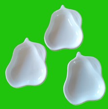 3 kleine Anbietschalen Probier Schale (n) Keramik - Porzellan weiß Birne Frucht