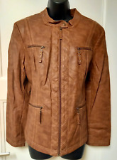 Damen Biker Jacke Lederimitat