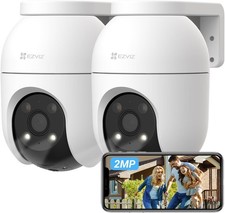 EZVIZ 2MP Überwachungskamera Aussen, WLAN IP Kamera mit 360° Abdeckung und Zw...
